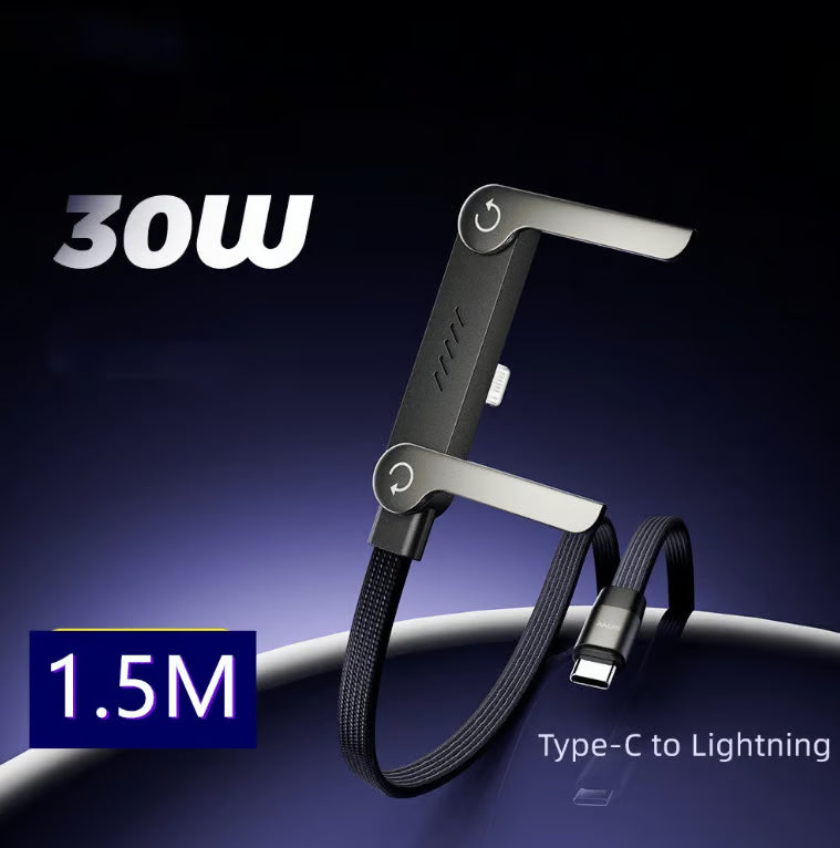 3-in-1 240W Fast Charging Cable – Charge, Sync & Stand Anywhere