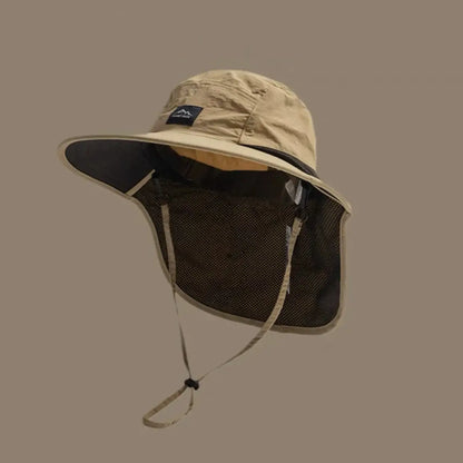 Outdoor Sun Protection Hat - Unisex Summer FishermanHat with Neck Flap | UV-Resistant, Parent-Child Style |Ideal for Camping & Hiking