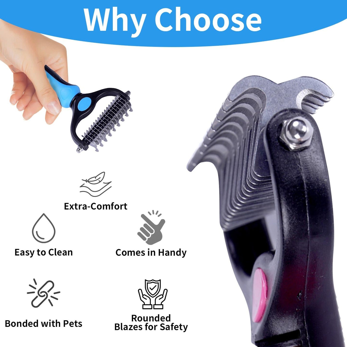The Last Brush You'll Ever Need 🐾🐱 Double-Sided Pet Grooming Rake