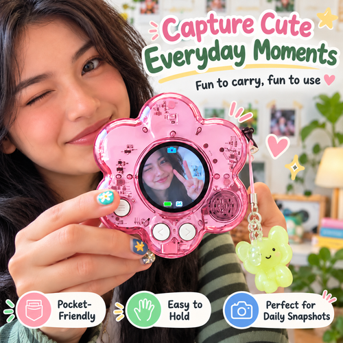 🌸 BloomSnap™ Mini Flower Digital Camera – Cute Portable Camera & Bag Charm