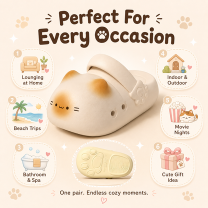 🐾 Cat Paw Slippers for Men & Women