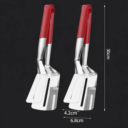 BUY 1 GET 1 FREE🍳 2-in-1 Stainless Steel Spatula Tongs – Grip, Flip & Serve