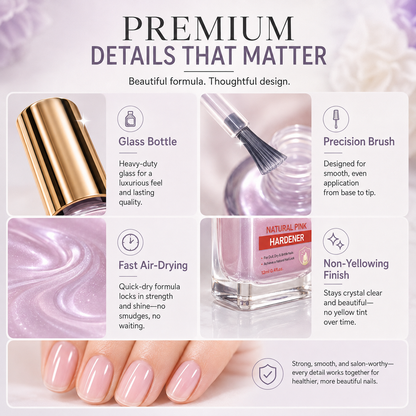 💅 40% OFF !! ⏰ Lilac Glossy Nail Strengthener – Strengthen Weak Nails & Restore Natural Shine — Devareon®