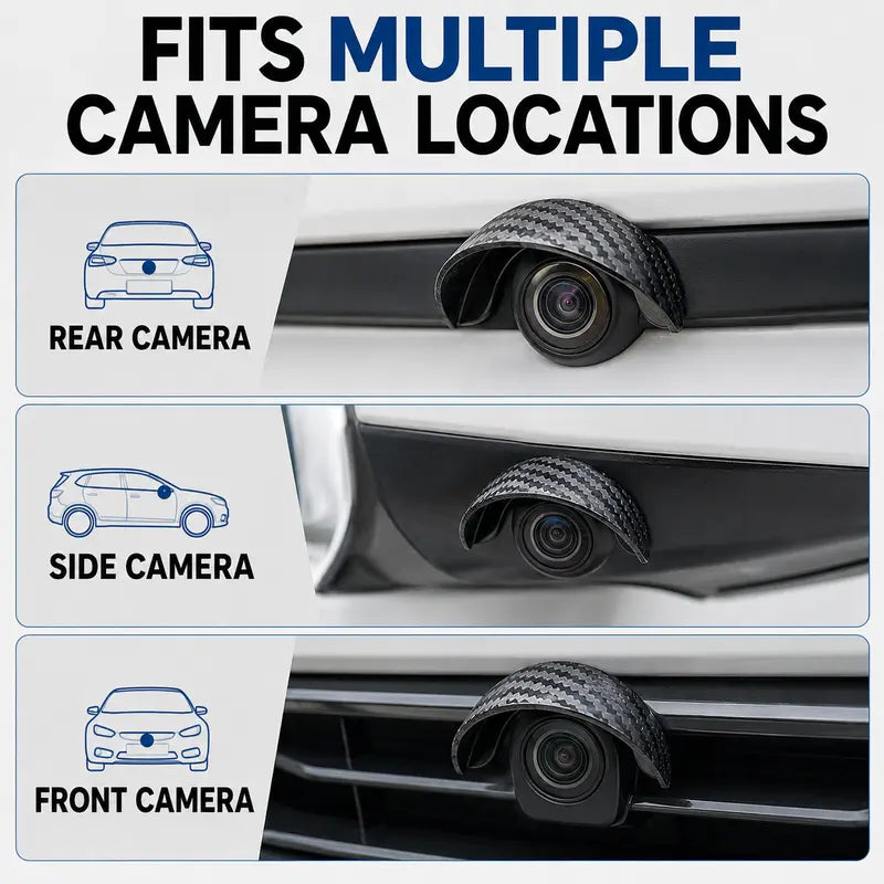 🚗📷 4-Piece Rearview Camera Rain Cover Set – Universal Weather Shield for Clearer Parking View ☔