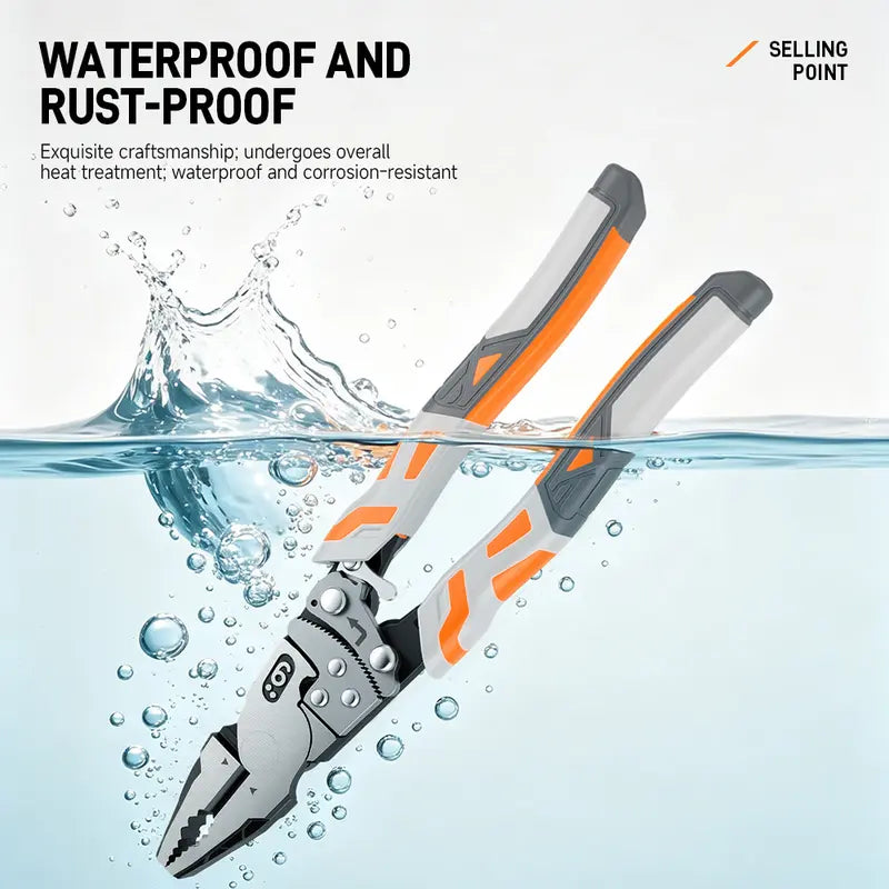 55-Steel Self-Locking Anti-Skid Ratchet Pliers