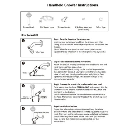 Powerful 6-Mode Handheld Shower