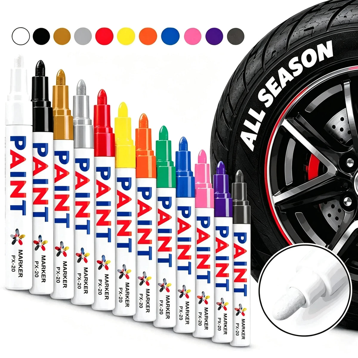 🎁Permanent Automotive Paint Marker Pens – Waterproof Oil-Based