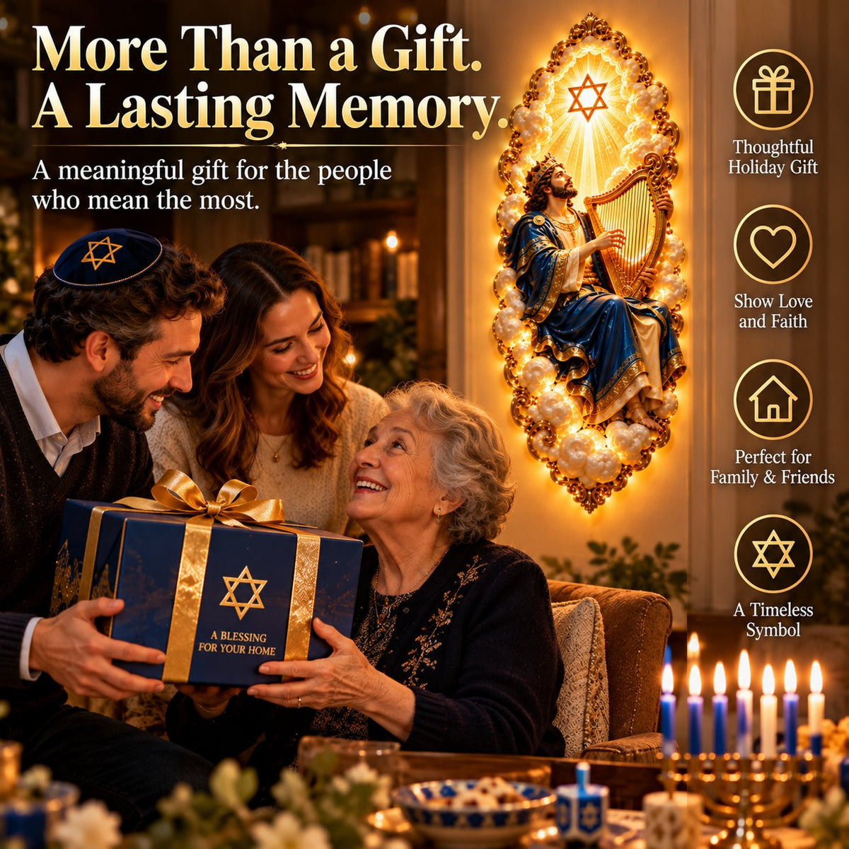 ✡️Last Day 49%Off💎Jewish Heritage Illuminated Wall Art – High Priest Inspired Design