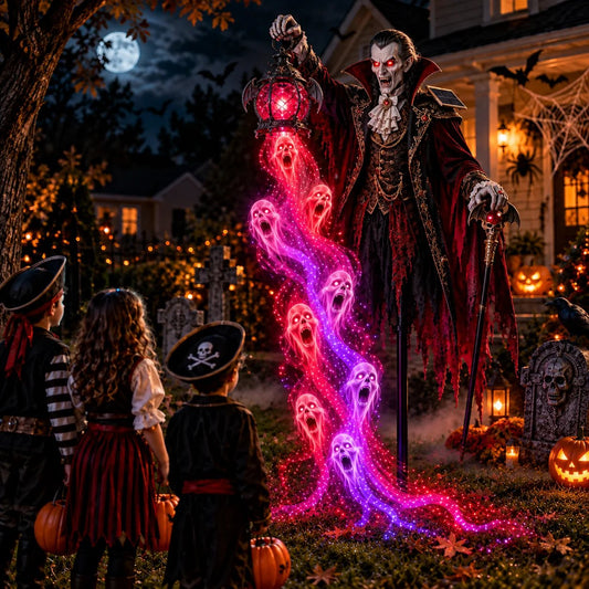 🎁 Today Only: 50% OFF 🎁🧛 Vampire Lord Crimson Soul Solar Garden Light