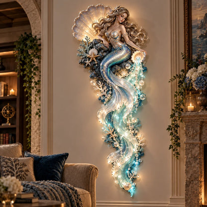 ⏰Limited Stock 50% OFF - 🌊✨ Enchanted Ocean Legends™ Lighted Wall Décor Collection 🐋🧜‍♀️