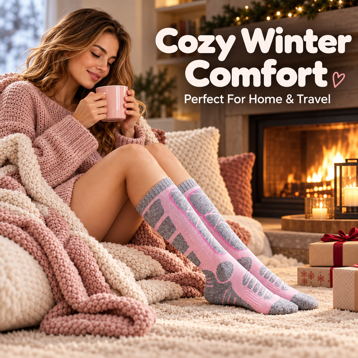 🔥 Warm Feet All Winter – Rechargeable Heated Socks with 3 Heat Levels