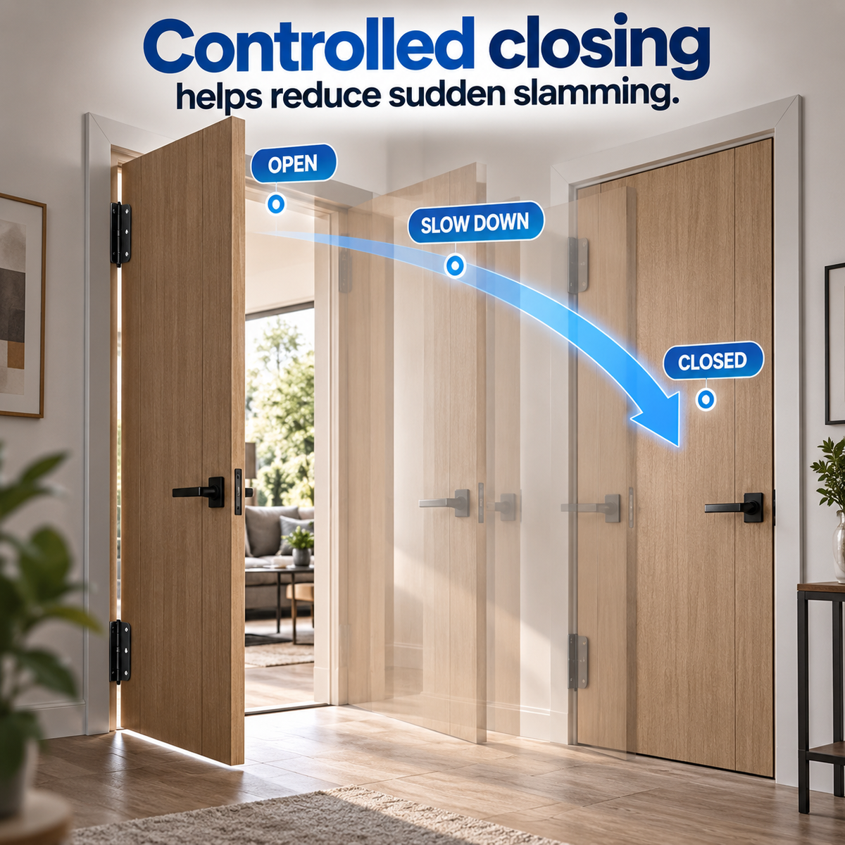 🚪 Soft-Close Self-Closing Door Hinge – Smooth, Controlled & Quieter Closing