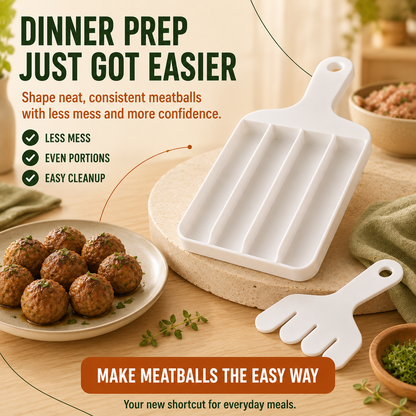 Easy-Release Meatball Maker – 3 & 4 Slot Options for Faster Prep 🍽️