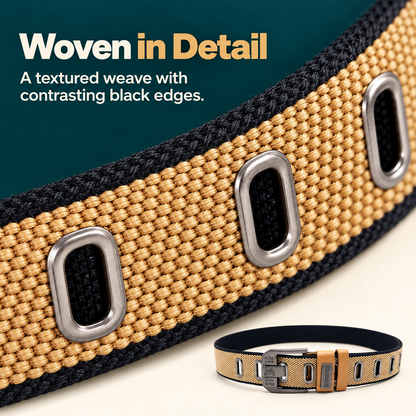 Trendy Men’s Canvas Belt with Pin Buckle