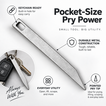 🔑 Pocket Pry Bar – Compact EDC Keychain Tool for Everyday Tasks