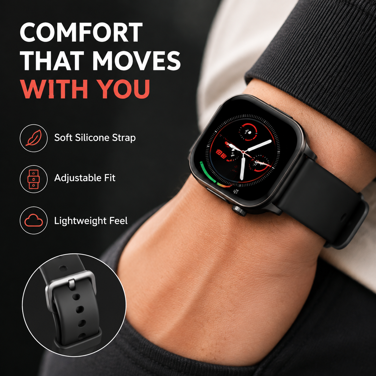 Health Smartwatch 3 – Bluetooth Calling Smart Watch with Health Tracking, 10-Day Battery & IP68 Waterproof for iPhone & Android
