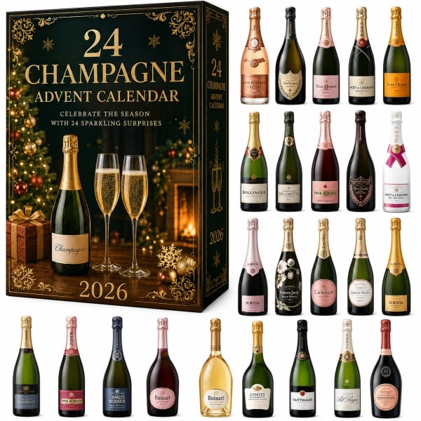 🥂🎄 Champagne Advent Calendar 2026 – 24 Days of Sparkling Christmas Surprises ✨