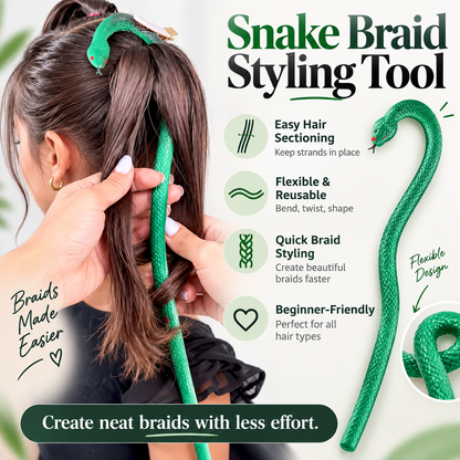 🐍 Flexible Snake Braid Styling Tool – Easy Hair Sectioning & Braiding Helper