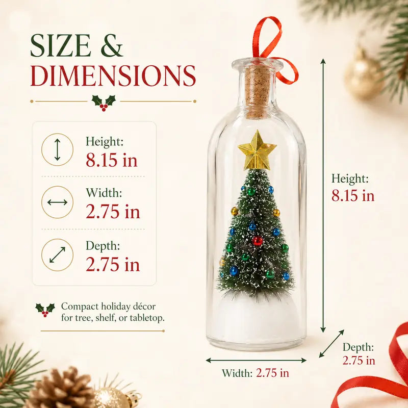Recordable Christmas Message in a Bottle Ornament