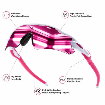 Windproof Polarized Sports Sunglasses – Mirrored Anti-Glare Cycling Shades