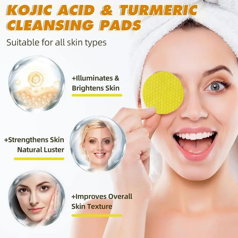 Turmeric & Kojic Cleansing Pads - 20pcs Deep Clean