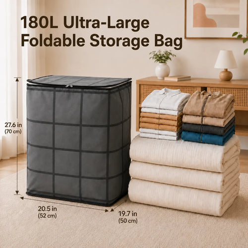 🔥 LAST DAY 50% OFF! 🏠 XXL 210L Storage Bag – Large Capacity Moving & Closet Organizer for Quilts, Bedding & Sweaters