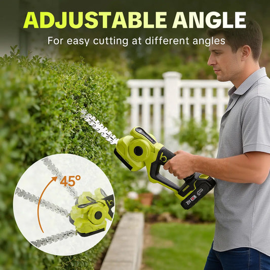【FathersDayGift】Cordless 2-in-1 Grass Shear & Shrub Trimmer, Handheld Electric Hedge Trimmer