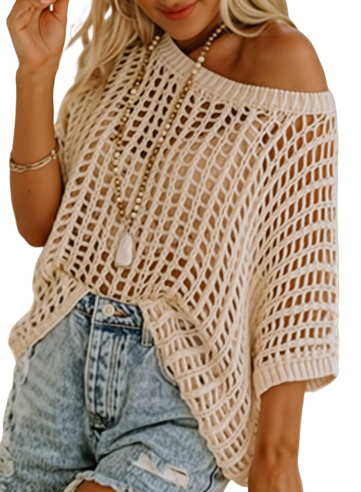 👗🏖️FREE SHIPPING✨ Chic Hollow Knit Beach Cover-Up
