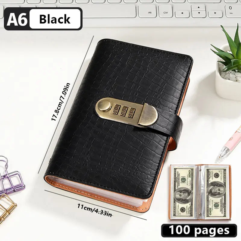 A6 savings notebook, a small financial management book with a lock