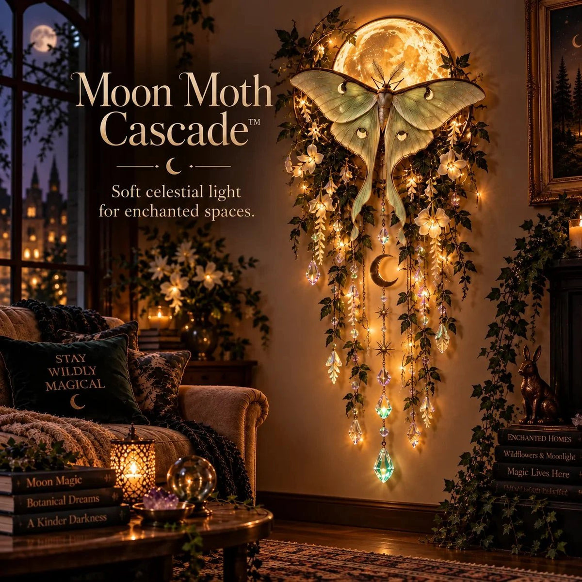 🌙 Enchanted Moon Animal Wall Light – 4 Celestial Styles