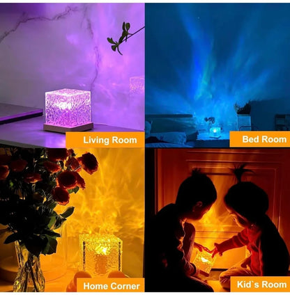 Rechargeable Waterproof Shower Light | 16-Color Ocean Wave Projector with Remote, Wireless Dimmable Bathroom Mood Light