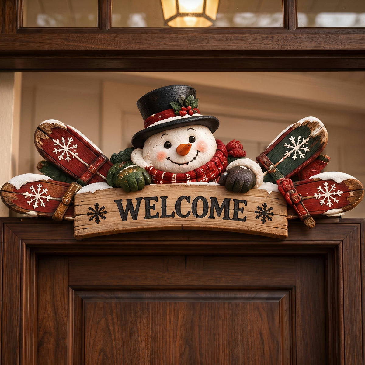 6 Styles Door Topper Collection ❄️🎿 | Rustic Winter Mountain Cabin Door Frame Decor, Christmas Above-Door Wall Sign, Seasonal Porch Home Ornament