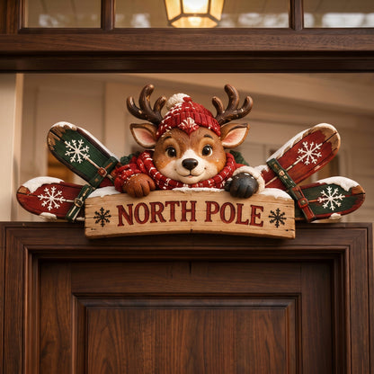 6 Styles Door Topper Collection ❄️🎿 | Rustic Winter Mountain Cabin Door Frame Decor, Christmas Above-Door Wall Sign, Seasonal Porch Home Ornament