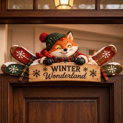 6 Styles Door Topper Collection ❄️🎿 | Rustic Winter Mountain Cabin Door Frame Decor, Christmas Above-Door Wall Sign, Seasonal Porch Home Ornament