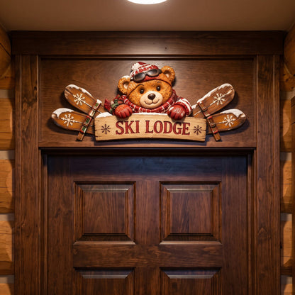 6 Styles Door Topper Collection ❄️🎿 | Rustic Winter Mountain Cabin Door Frame Decor, Christmas Above-Door Wall Sign, Seasonal Porch Home Ornament