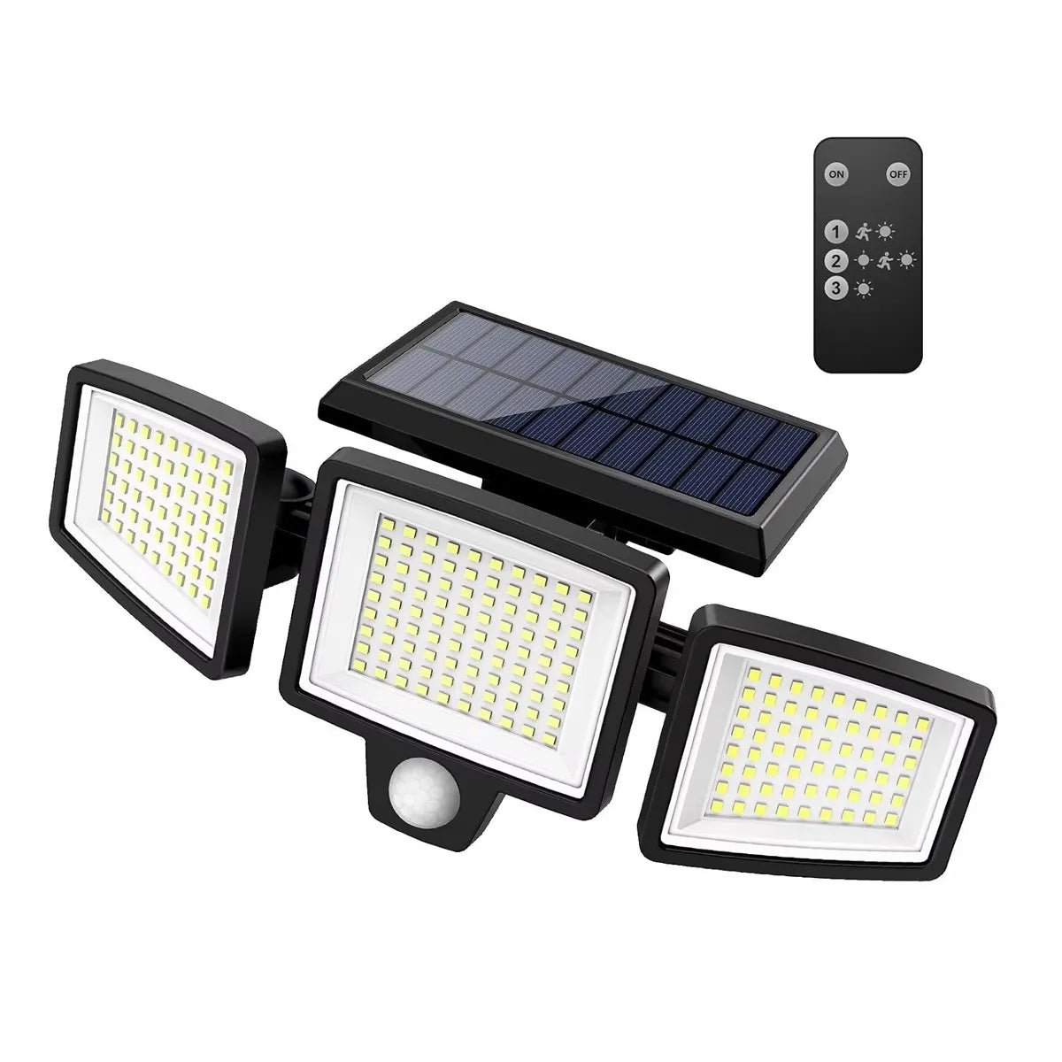 💡Outdoor  Solar 3 Heads Led Wall Lamp Street Lights