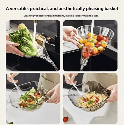 🚿Drain Basket with Jumpstart Sale Spout💧 Accessories Gadgets for Washing Vegetables & Fruits