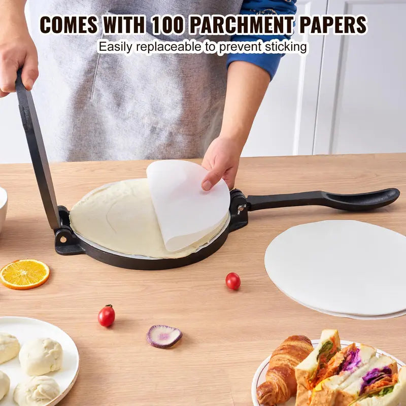8-Inch Heavy-Duty Tortilla Press Utensil