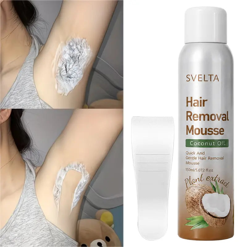Hair Removal Mousse Kit for Legs, Arms & Underarms