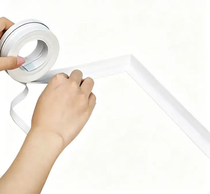 Self-Adhesive White Caulk Tape
