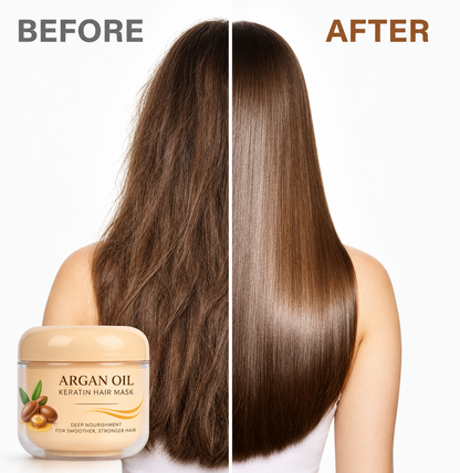 ✨ Keratin Hair Mask – Deep Repair, Smoothness & Shine 💛