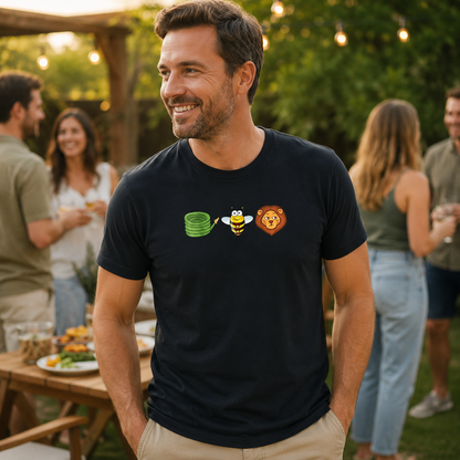 The Hose Bee Lion Tee – Funny Animal Cartoon Unisex Short Sleee T-Shirt