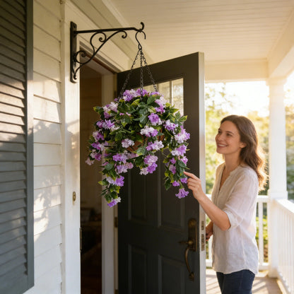 FREE SHIPPING🌸Faux Crepe Myrtle Hanging Baskets – Ultra-Realistic🌸✨(2 pcs)
