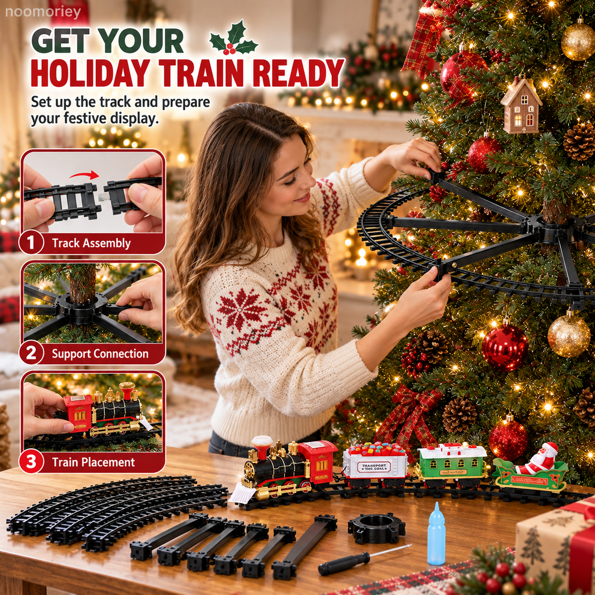 🎄🚂 Christmas Magic Express – Around-the-Tree Train Set
