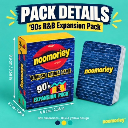 90s R&B Music Trivia Card Game – Nostalgic Party Game for Music Lovers