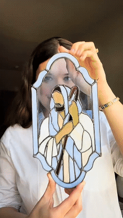 ✨Handcrafted Christian Stained Window Panel