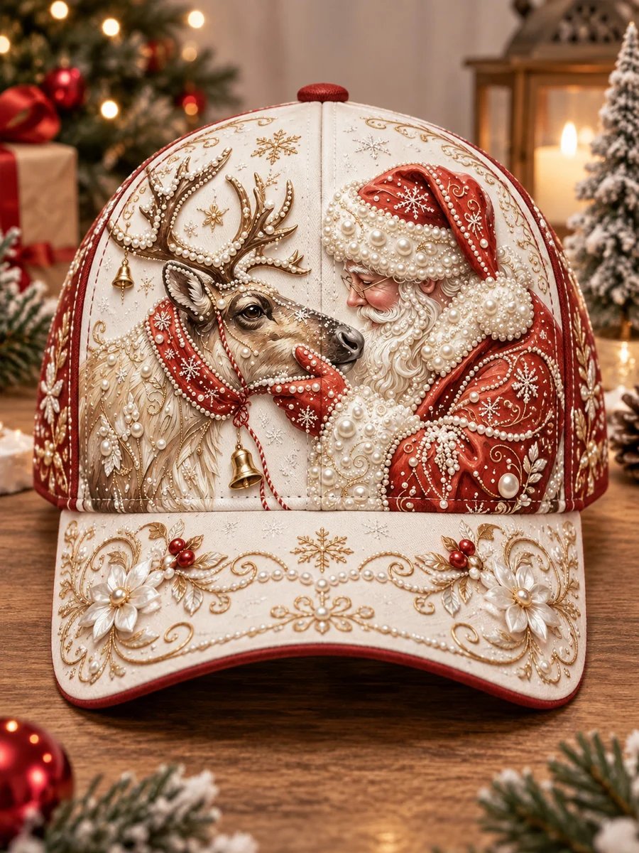 ⏳ Last Day 49% OFF – 🧢🎄 Premium Christmas Embroidered Baseball Cap | Festive Design, Adjustable Fit & Holiday Comfort