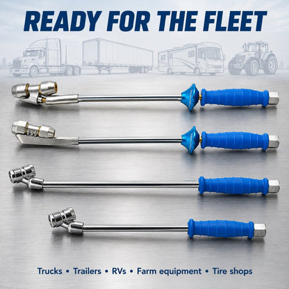 🚛 Assorted Tire Inflation Extension Rod Set, Roadside & Garage Dual Wheel Repair Helper