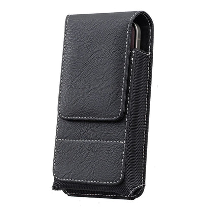 Men’s Waist Phone Pouch with Magnetic Closure, Card Slot & Metal Belt Clip
