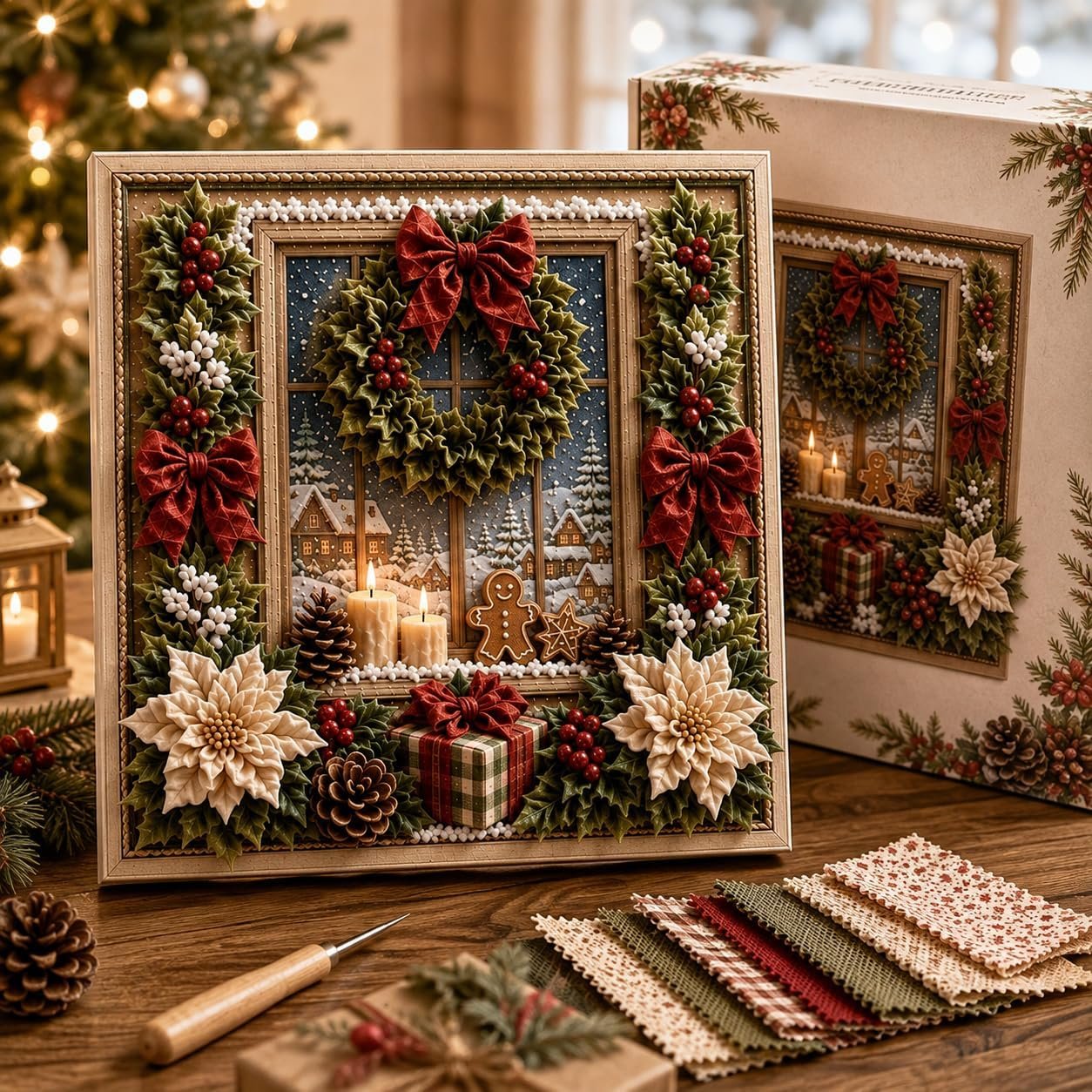 🎁🎅3D Christmas Fabric Stamping Set